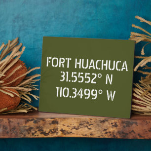 Fort Huachuca Latitude Longitude Tabletop Fotoplatte
