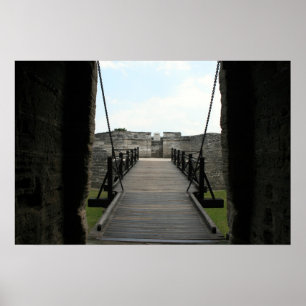 Fort in St Augustine, das vom Schloss schaut Poster