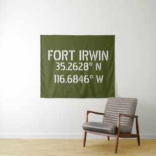 Fort Irwin Längengrad Breitengrad Wandteppich