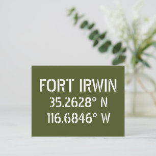 Fort Irwin Latitude Longitude Postcard Postkarte