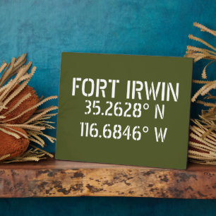 Fort Irwin Latitude Longitude Tabletop Fotoplatte