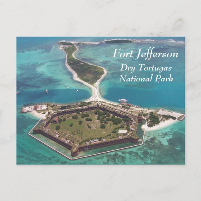 Fort Jefferson Dry Tortugas Postkarte (Vorderseite)