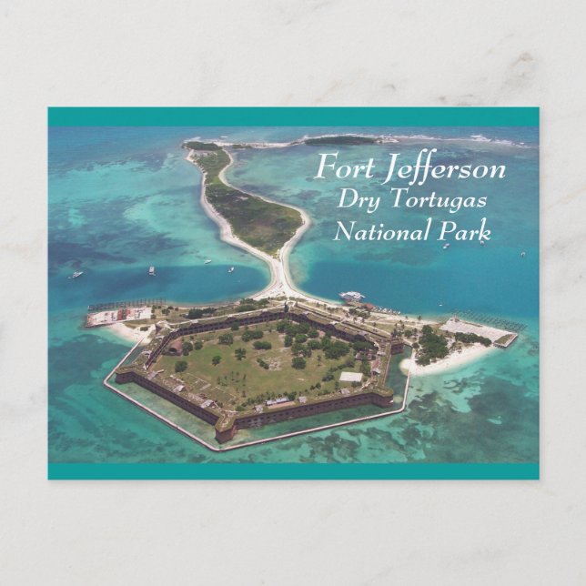 Fort Jefferson Dry Tortugas Postkarte (Vorderseite)