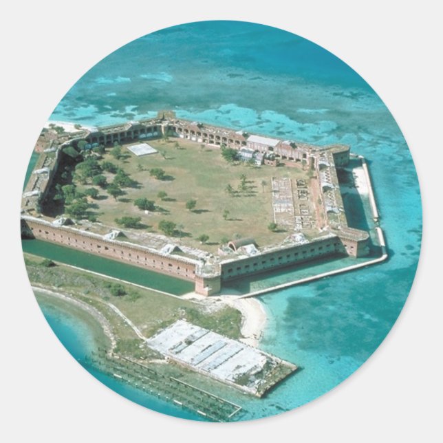 Fort Jefferson Nationalpark Runder Aufkleber (Vorderseite)