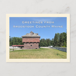 Fort Kent Blockhouse Aroostook Landkreis Maine Postkarte