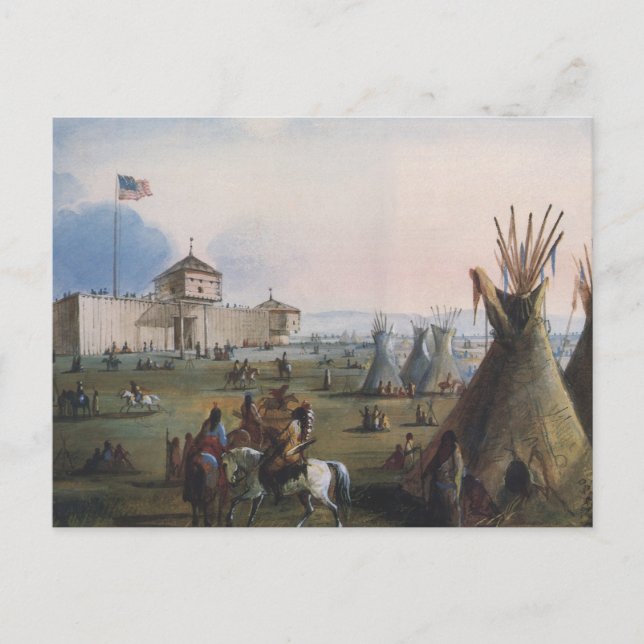 Fort Laramie, Sublette Fort, Fort William, Miller Postkarte (Vorderseite)