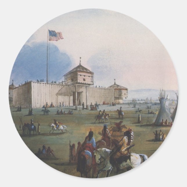 Fort Laramie, Sublette Fort, Fort William, Miller Runder Aufkleber (Vorderseite)