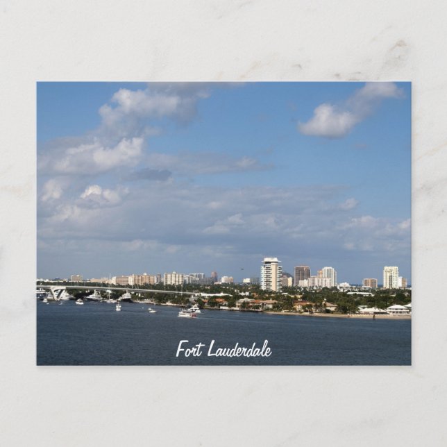 Fort Lauderdale Bay Area, Fort Lauderdale Postkarte (Vorderseite)