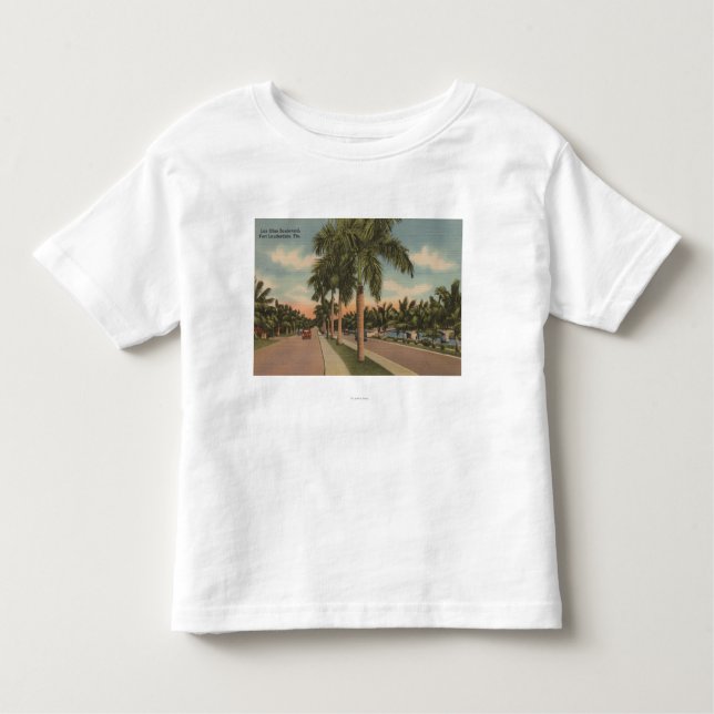 Fort Lauderdale, Florida - Ansicht von Las Olas Kleinkind T-shirt (Vorderseite)