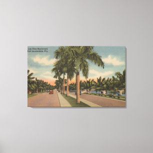 Fort Lauderdale, Florida - Ansicht von Las Olas Leinwanddruck
