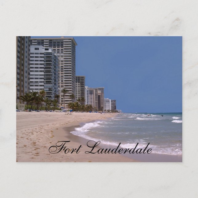 Fort Lauderdale Florida Beach & Ocean Postcard Postkarte (Vorderseite)