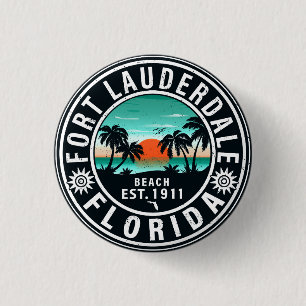 Fort Lauderdale Florida Beach Tropical Souvenirs Button