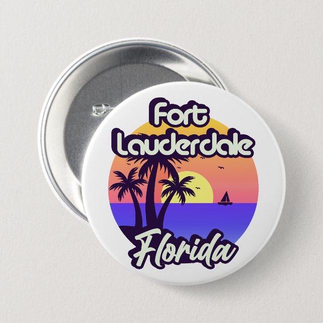 Fort Lauderdale Florida Button (Vorne & Hinten)
