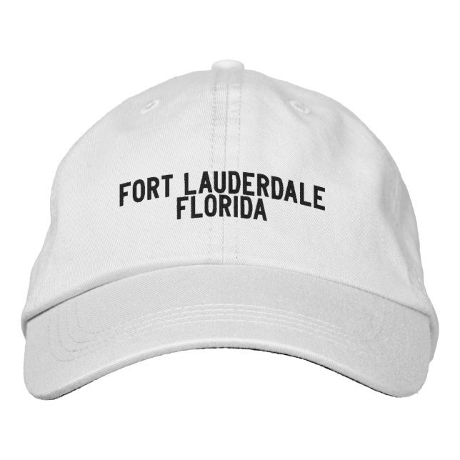 Fort Lauderdale Florida Hat Bestickte Baseballkappe (Vorderseite)