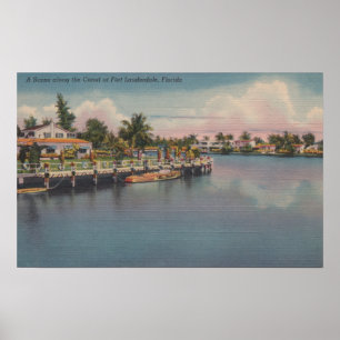 Fort Lauderdale, Florida - Kanal-Szene Poster