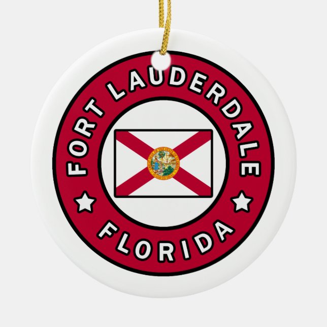 Fort Lauderdale Florida Keramik Ornament (Vorne)