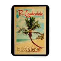 Fort Lauderdale Florida Palm Tree Beach Vintag