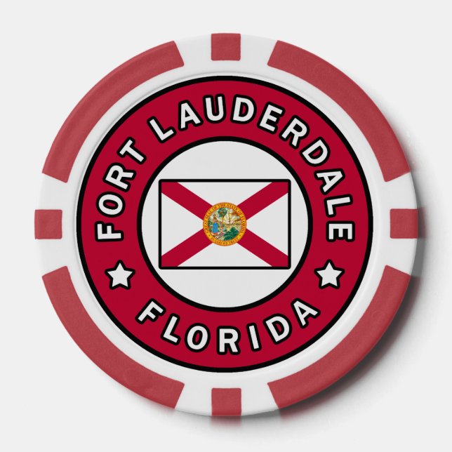 Fort Lauderdale Florida Pokerchips (Vorderseite)