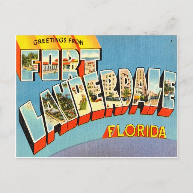 Fort Lauderdale Florida Postkarte (Vorderseite)