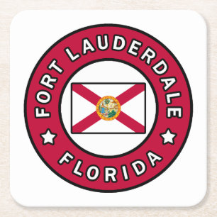 Fort Lauderdale Florida Rechteckiger Pappuntersetzer