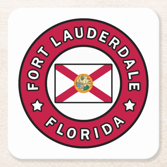 Fort Lauderdale Florida Rechteckiger Pappuntersetzer (Vorderseite)