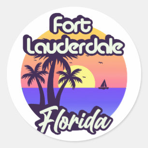 Fort Lauderdale Florida Runder Aufkleber
