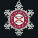 Fort Lauderdale Florida Schneeflocken Zinn-Ornament<br><div class="desc">Fort Lauderdale Florida</div>