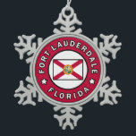 Fort Lauderdale Florida Schneeflocken Zinn-Ornament<br><div class="desc">Fort Lauderdale Florida</div>