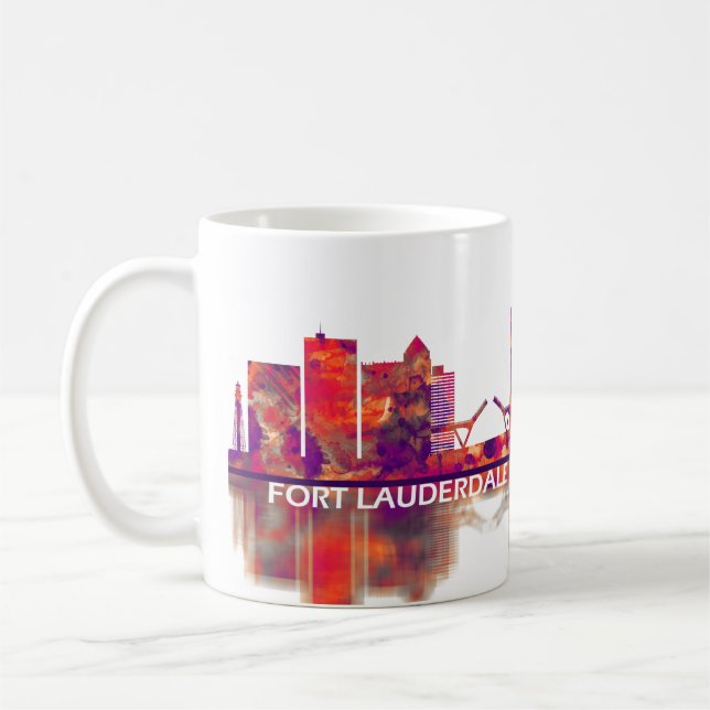 Fort Lauderdale Florida Skyline Kaffeetasse (Links)