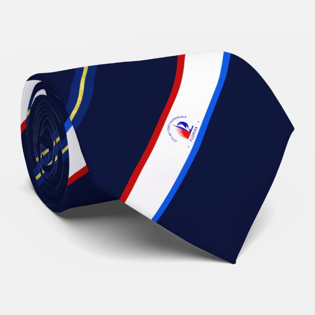 Fort Lauderdale (Florida) Stadtflagge Neck Tie Krawatte (Gerollt)