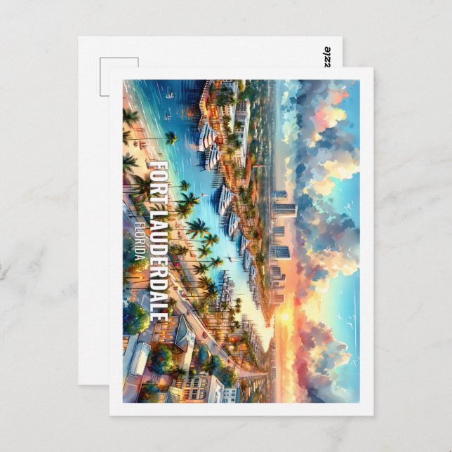 Fort Lauderdale Florida US Fantastischer Place Was Postkarte (Vorne/Hinten)