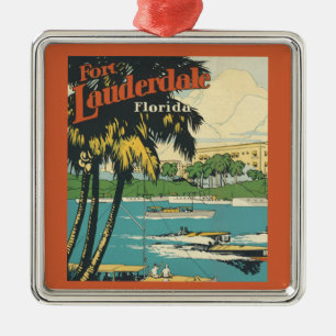 Fort Lauderdale Florida Vintage 20er Jahre Ornament Aus Metall
