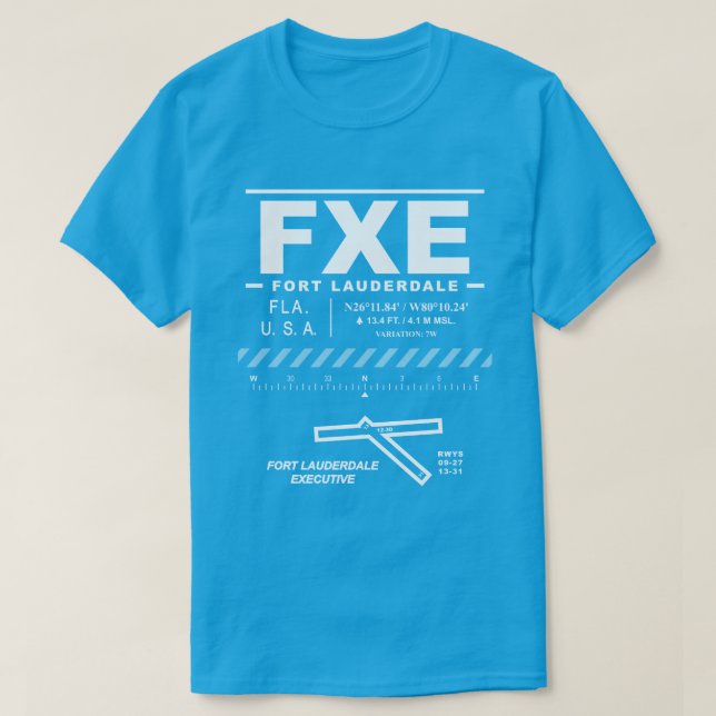 Fort Lauderdale Führungskraft Flughafen FXE T - Sh T-Shirt (Design vorne)