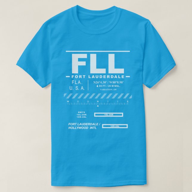 Fort Lauderdale Hollywood Int'l Airport FLL T-Shirt (Design vorne)