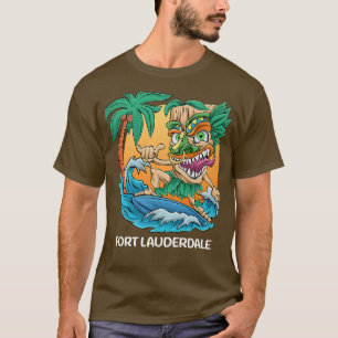 Fort Lauderdale Palmenbaum Surfstrand Urlaub T T-Shirt