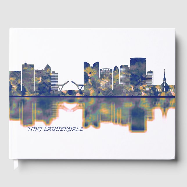 Fort Lauderdale Skyline Gästebuch (Vorderseite)