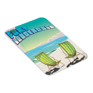Fort Lauderdale Vintage-Reiseplakat Magnet