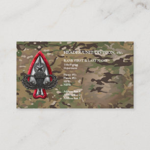 Fort Liberty Customizable Camouflage Business Card Visitenkarte