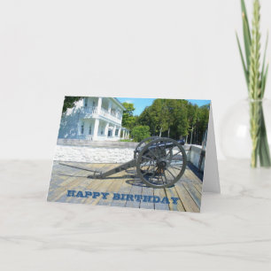 Fort Mackinac Kanone zum Geburtstag auf Mackinac I Karte