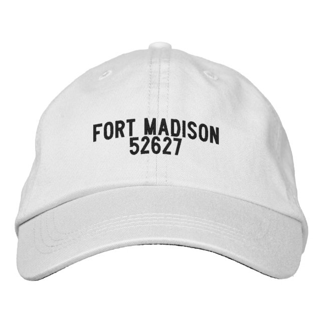 Fort Madison Iowa Hat Bestickte Baseballkappe (Vorderseite)