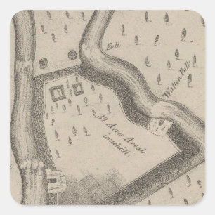 Fort Manchester Tennessee Quadratischer Aufkleber