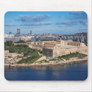 Fort Manoel und Sliema aus Valletta, Malta Mousepad