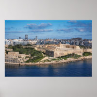 Fort Manoel und Sliema aus Valletta, Malta
