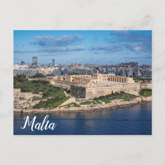 Fort Manoel und Sliema aus Valletta, Malta Postkarte
