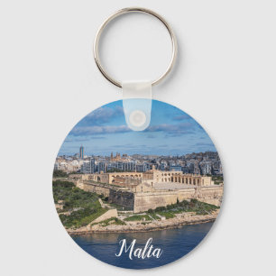 Fort Manoel und Sliema aus Valletta, Malta Schlüsselanhänger