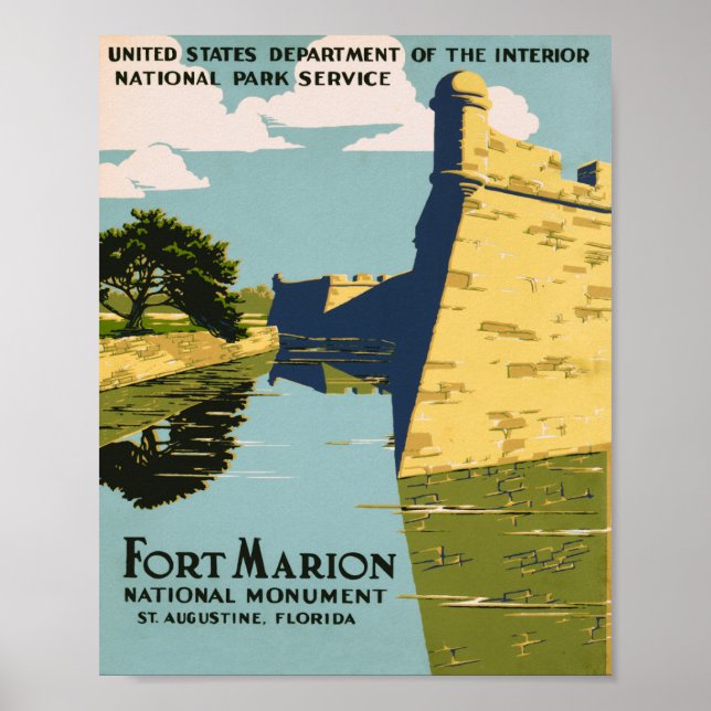 Fort Marion National Monument Vintag Poster (Vorne)
