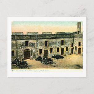 Fort Marion, St. Augustine, Florida Vintag Postkarte