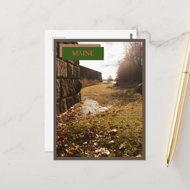 Fort McClary Staat Historic Site Maine Nature Postkarte (Vorderseite/Rückseite Beispiel)