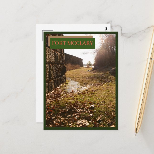 Fort McClary Staat Historic Site Maine Nature Postkarte (Vorderseite/Rückseite Beispiel)