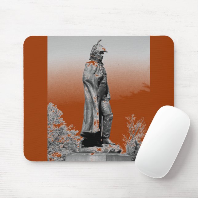 Fort McHenry Statue B+W Mousepad (Mit Mouse)